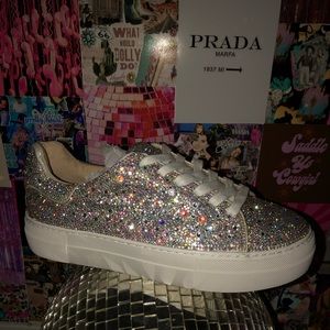 NWT Rhinestone Betsey Johnson Sneakers